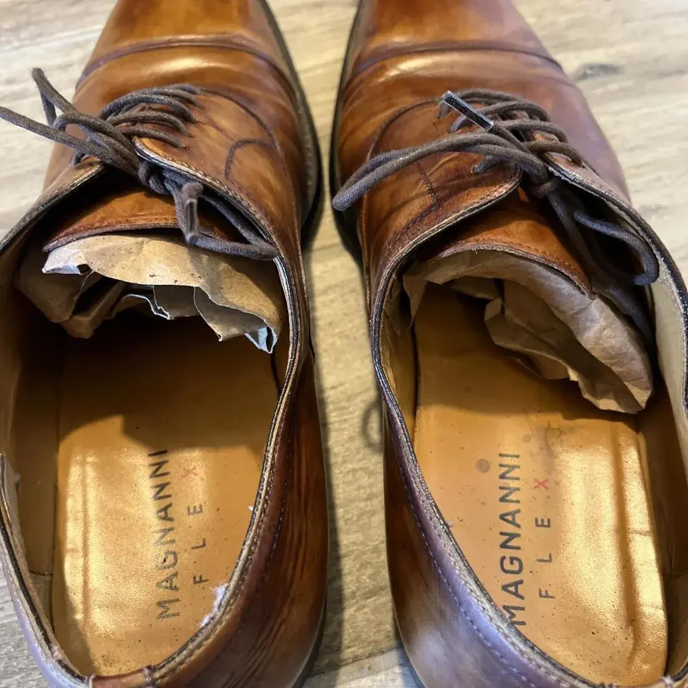 MAGNANNI FLEX MENS DRESS SHOES SIZE US12 MADE IN SPAIN GOOD CONDITION *READ*